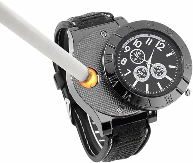 🔥 New Military USB Lighter Watch – Stylish, Durable & Multi-Functional! ⌚⚡