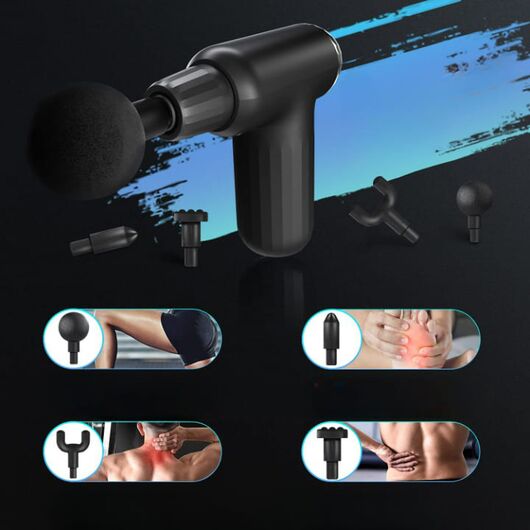 💪 Muscle Massage Gun FH-820 – Deep Tissue Relief with 4 Interchangeable Heads! ✨