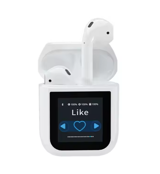 Smart LED Display Earbuds – Noise Canceling 🎶 | Long Battery Life 🔋 | 🚚 FREE Shipping – Saudi Arabia