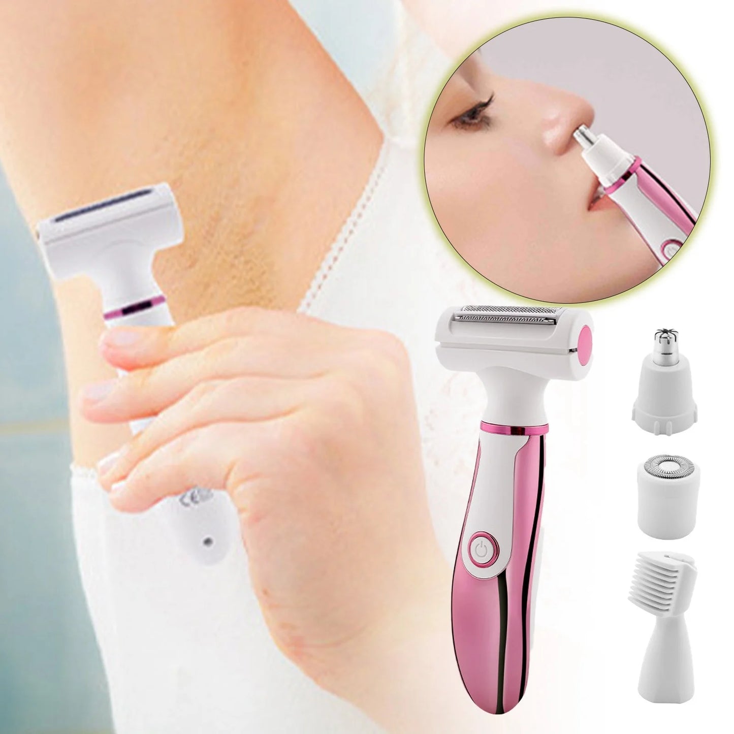 Compact Epilator Set for Women – Painless Hair Removal ✨ Smooth & Silky Skin